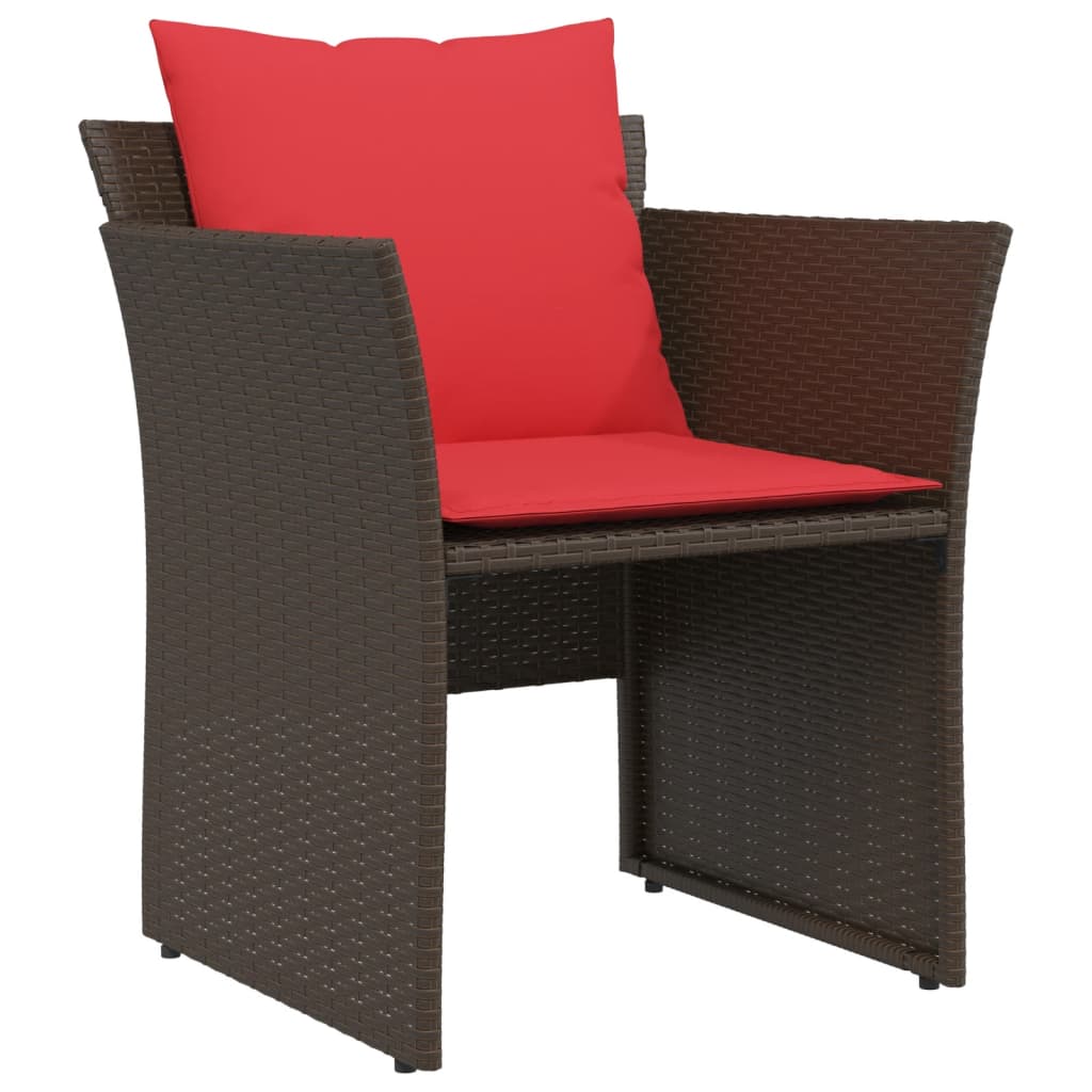 Tuinstoel met voetenbank poly rattan bruin is nu te koop bij PeponiXL, paradijselijk wonen!