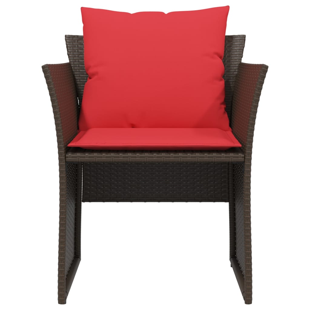 Tuinstoel met voetenbank poly rattan bruin is nu te koop bij PeponiXL, paradijselijk wonen!