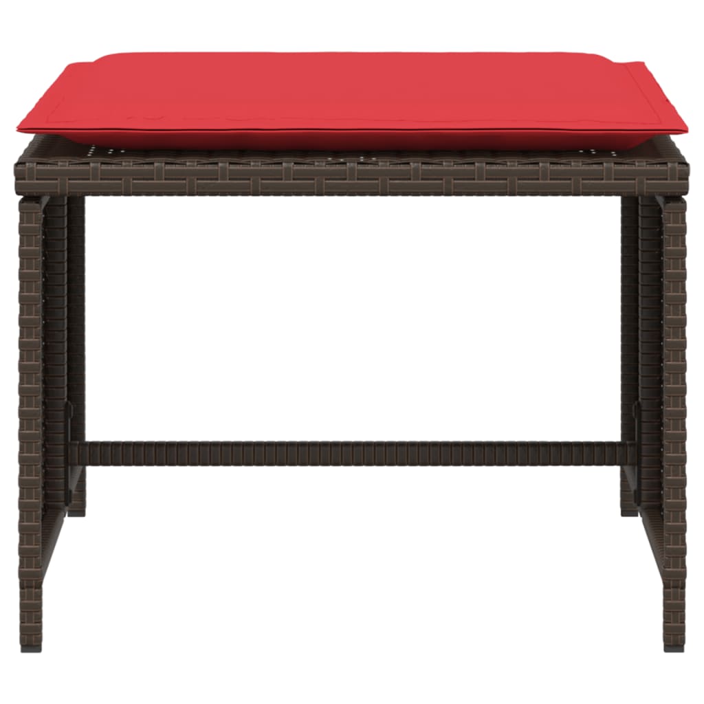 Tuinstoel met voetenbank poly rattan bruin is nu te koop bij PeponiXL, paradijselijk wonen!