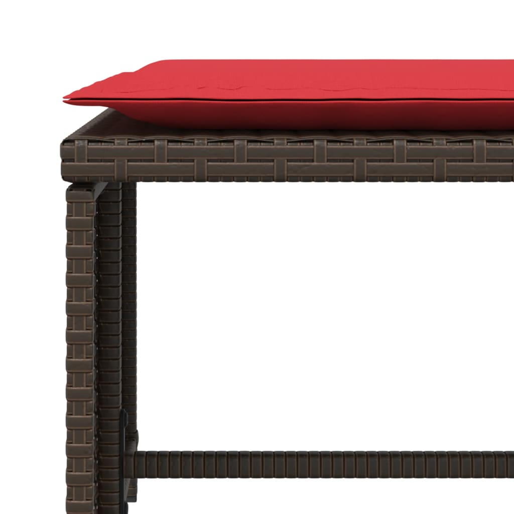 Tuinstoel met voetenbank poly rattan bruin is nu te koop bij PeponiXL, paradijselijk wonen!