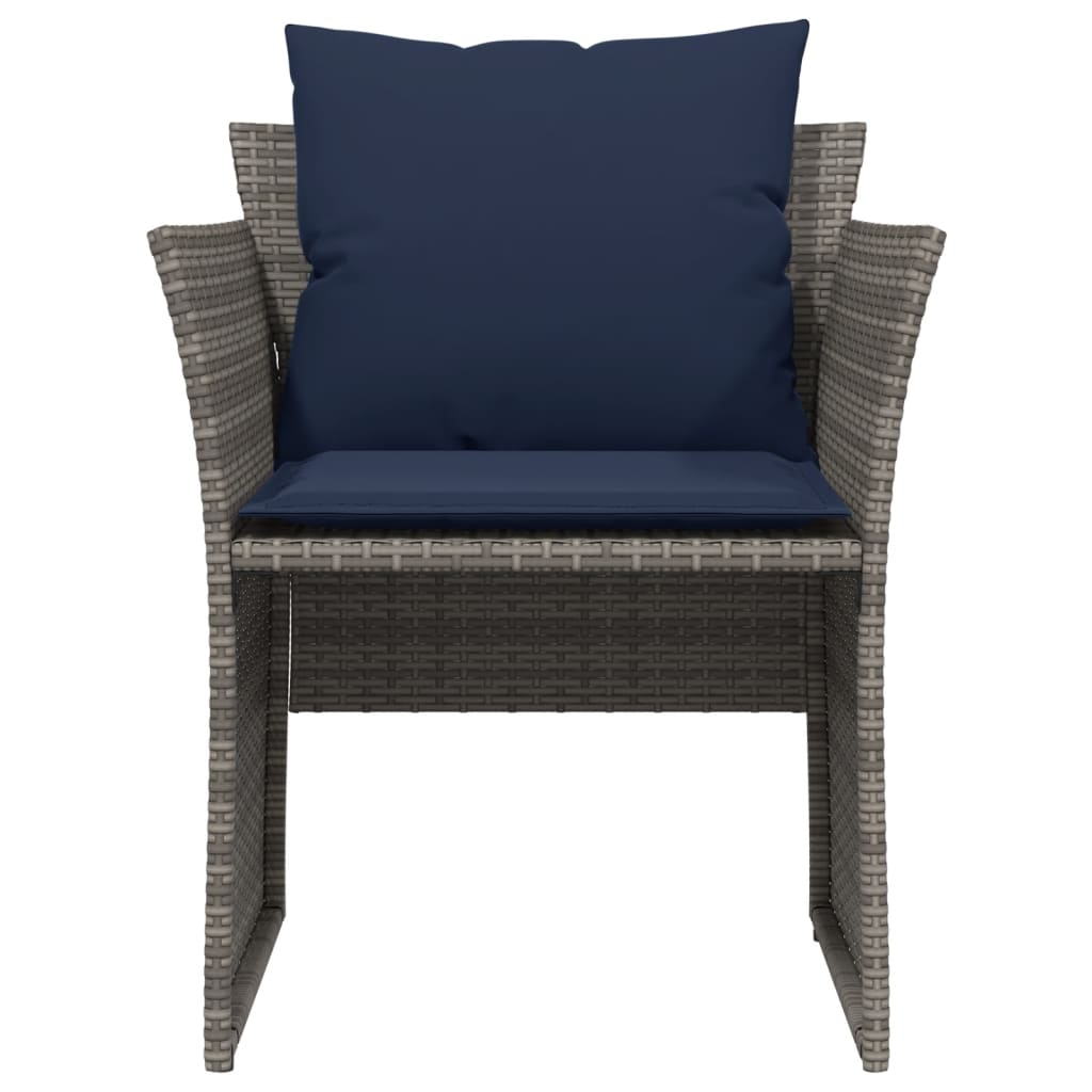 Tuinstoel met voetenbank poly rattan grijs is nu te koop bij PeponiXL, paradijselijk wonen!