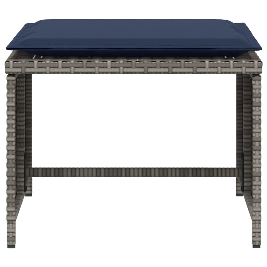 Tuinstoel met voetenbank poly rattan grijs is nu te koop bij PeponiXL, paradijselijk wonen!