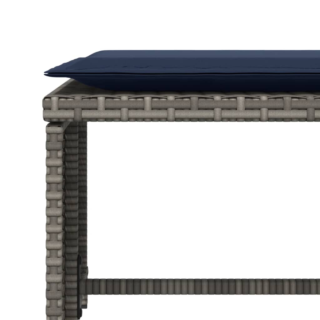 Tuinstoel met voetenbank poly rattan grijs is nu te koop bij PeponiXL, paradijselijk wonen!