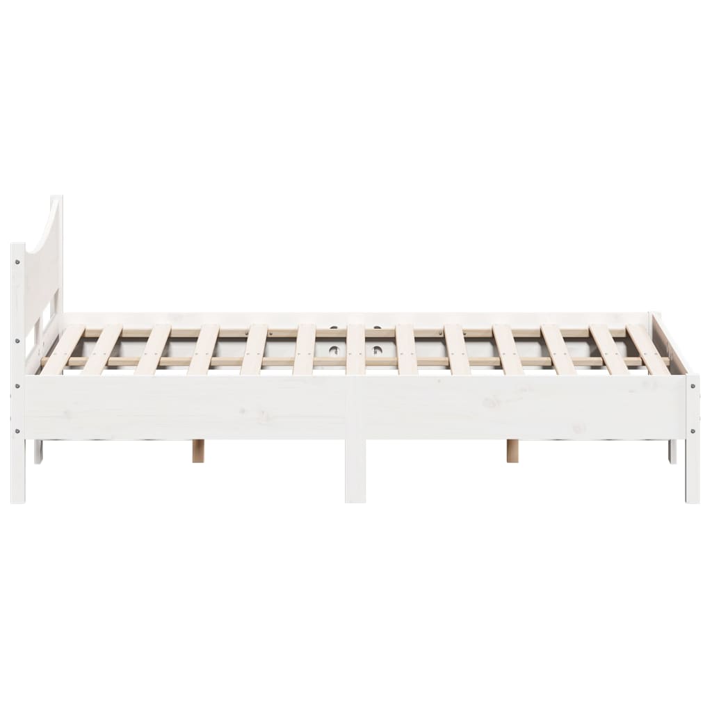 Bedframe zonder matras massief grenenhout wit 120x200 cm is nu te koop bij PeponiXL, paradijselijk wonen!