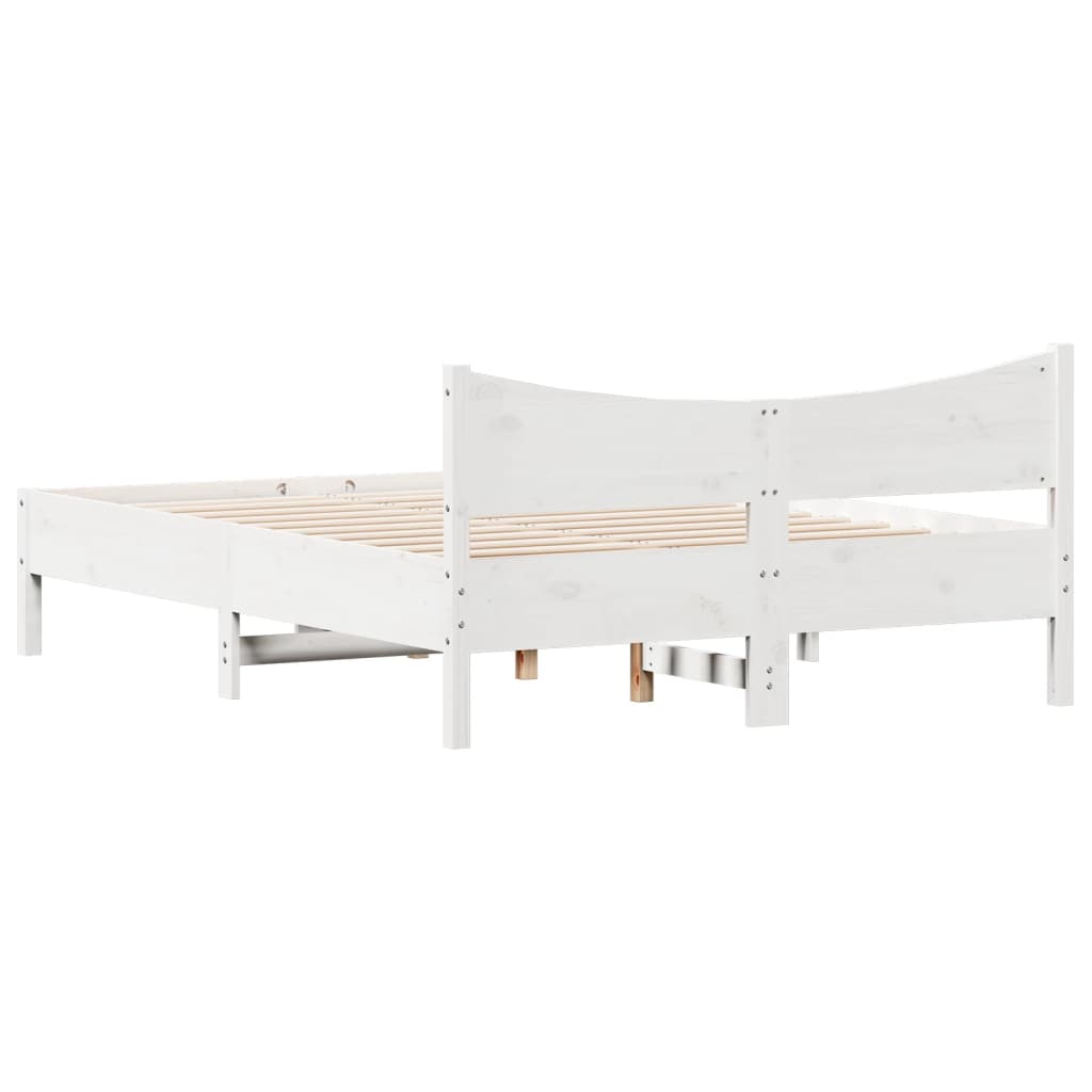 Bedframe zonder matras massief grenenhout wit 120x200 cm is nu te koop bij PeponiXL, paradijselijk wonen!