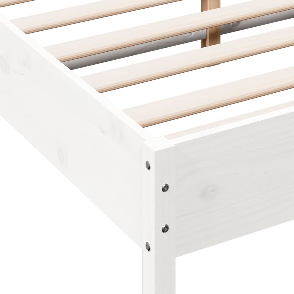 Bedframe zonder matras massief grenenhout wit 120x200 cm is nu te koop bij PeponiXL, paradijselijk wonen!