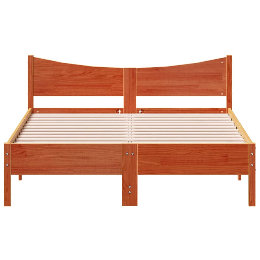 Bedframe zonder matras massief grenenhout wasbruin 120x200 cm is nu te koop bij PeponiXL, paradijselijk wonen!