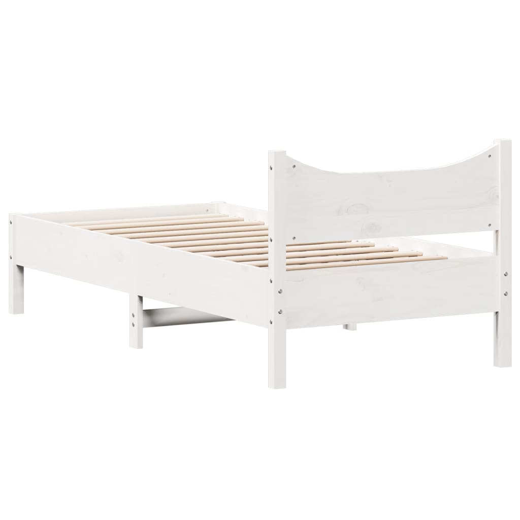 Bedframe zonder matras massief grenenhout wit 90x200 cm is nu te koop bij PeponiXL, paradijselijk wonen!