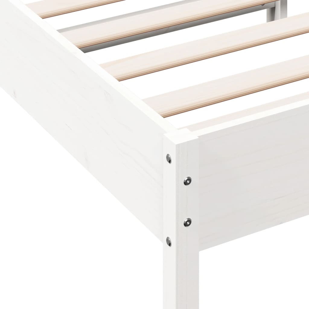 Bedframe zonder matras massief grenenhout wit 90x200 cm is nu te koop bij PeponiXL, paradijselijk wonen!