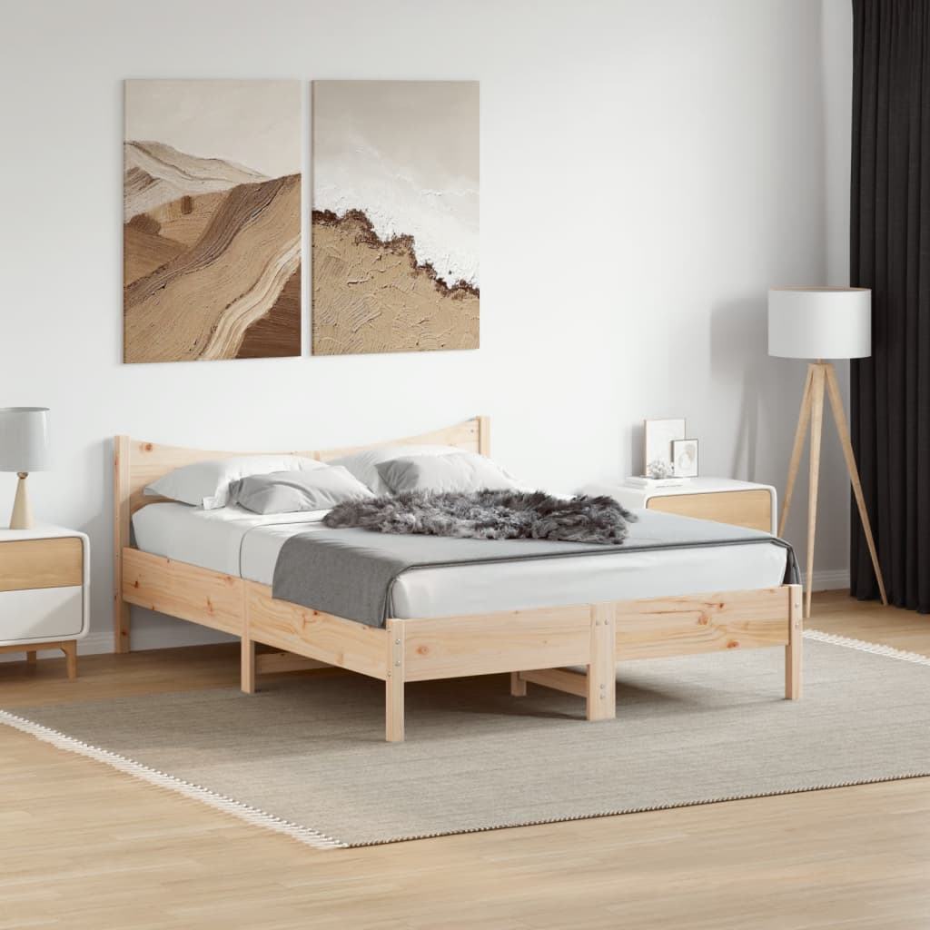 Bedframe zonder matras massief grenenhout 140x190 cm is nu te koop bij PeponiXL, paradijselijk wonen!