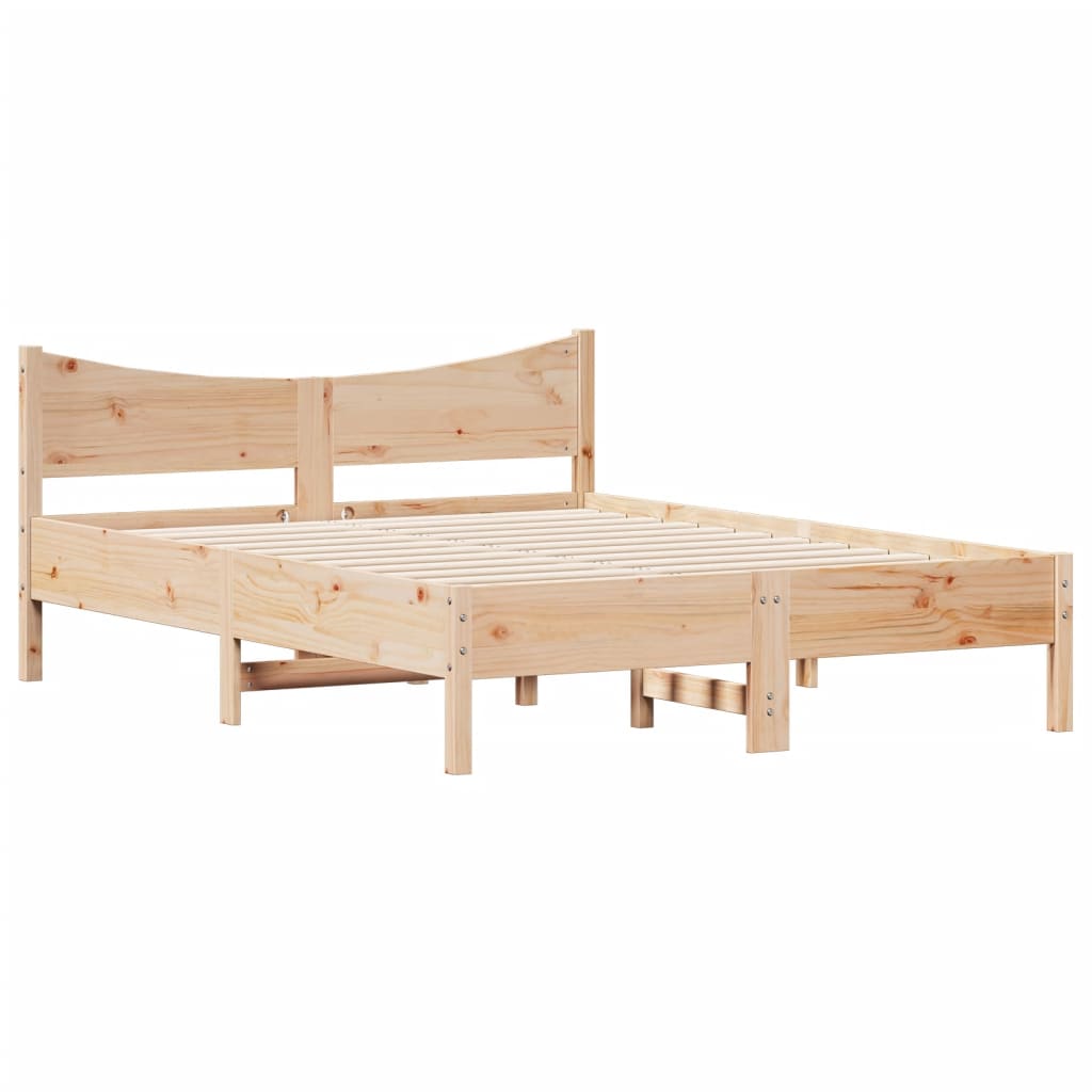 Bedframe zonder matras massief grenenhout 135x190 cm is nu te koop bij PeponiXL, paradijselijk wonen!
