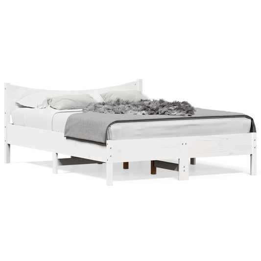 Bedframe zonder matras massief grenenhout wit 120x190 cm is nu te koop bij PeponiXL, paradijselijk wonen!