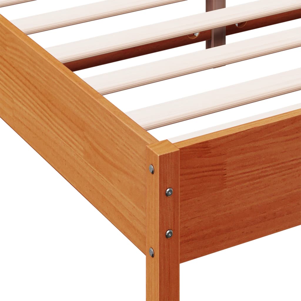 Bedframe zonder matras massief grenenhout wasbruin 120x190 cm is nu te koop bij PeponiXL, paradijselijk wonen!