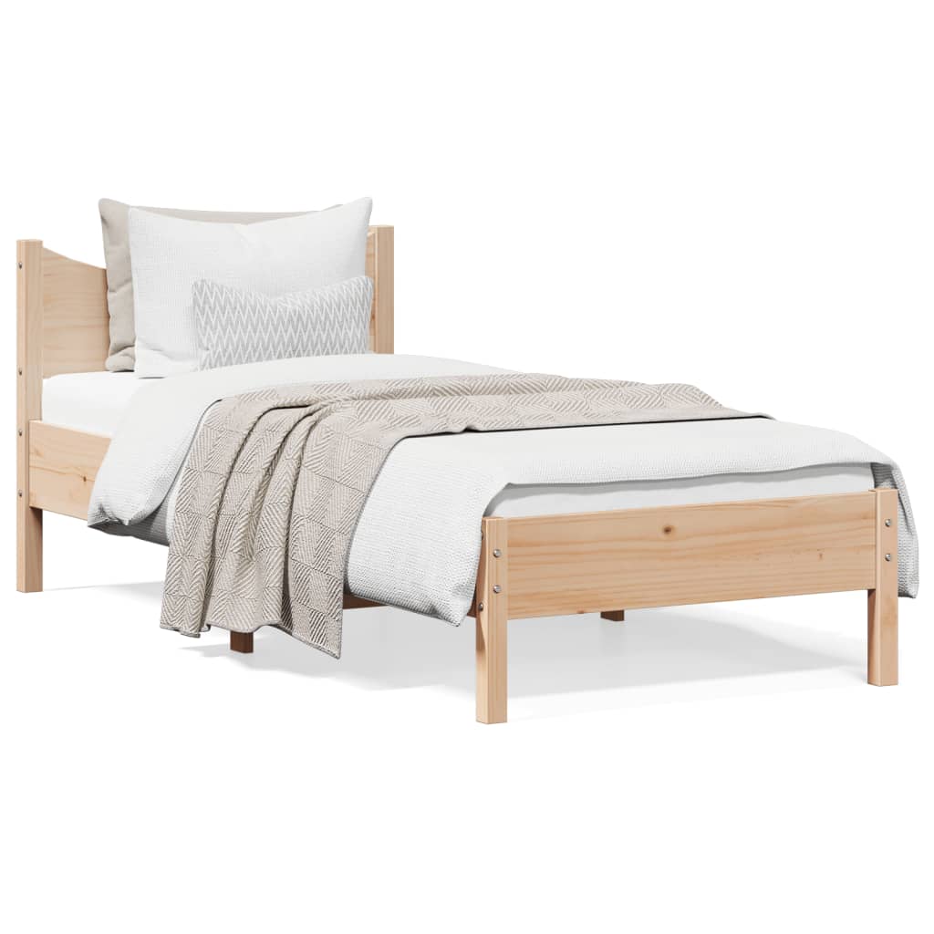 Bedframe zonder matras massief grenenhout 75x190 cm is nu te koop bij PeponiXL, paradijselijk wonen!