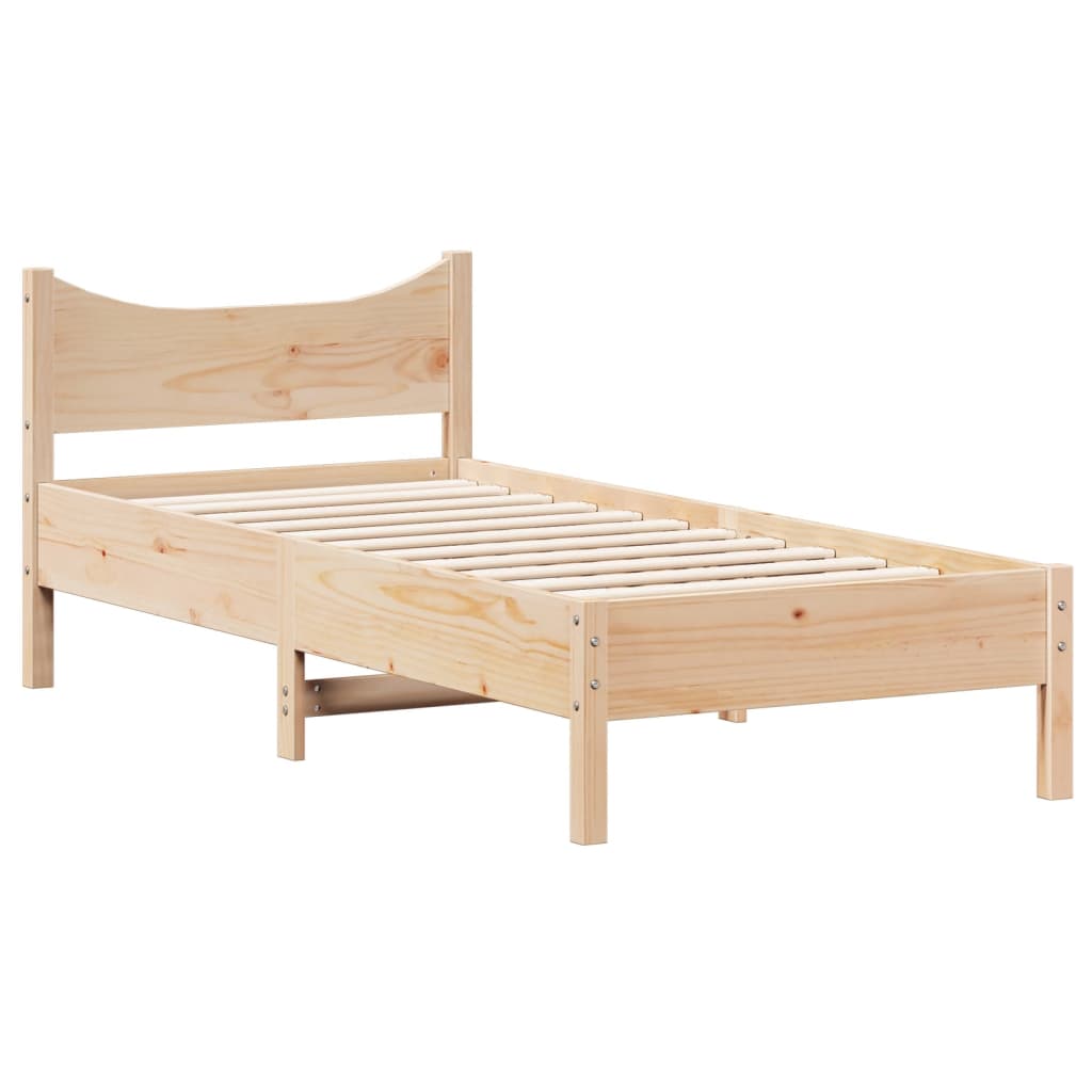 Bedframe zonder matras massief grenenhout 75x190 cm is nu te koop bij PeponiXL, paradijselijk wonen!