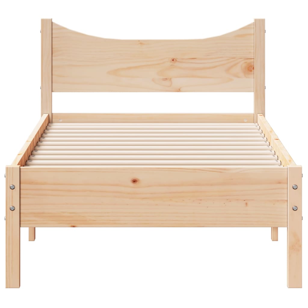 Bedframe zonder matras massief grenenhout 75x190 cm is nu te koop bij PeponiXL, paradijselijk wonen!