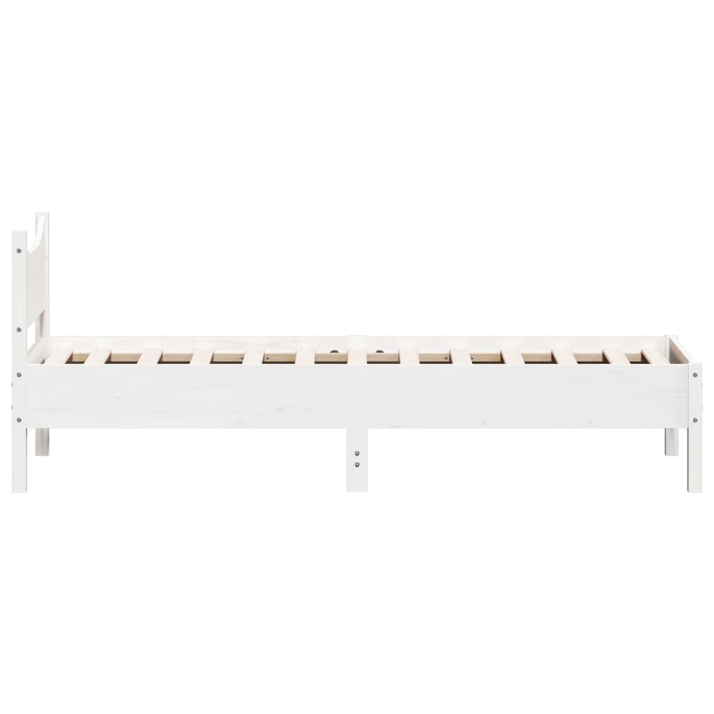 Bedframe zonder matras massief grenenhout wit 75x190 cm is nu te koop bij PeponiXL, paradijselijk wonen!