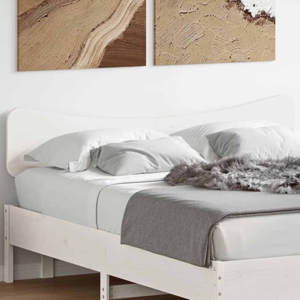 Hoofdbord 150 cm massief grenenhout wit is nu te koop bij PeponiXL, paradijselijk wonen!