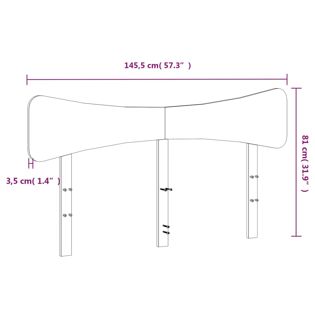 Hoofdbord 140 cm massief grenenhout wasbruin is nu te koop bij PeponiXL, paradijselijk wonen!