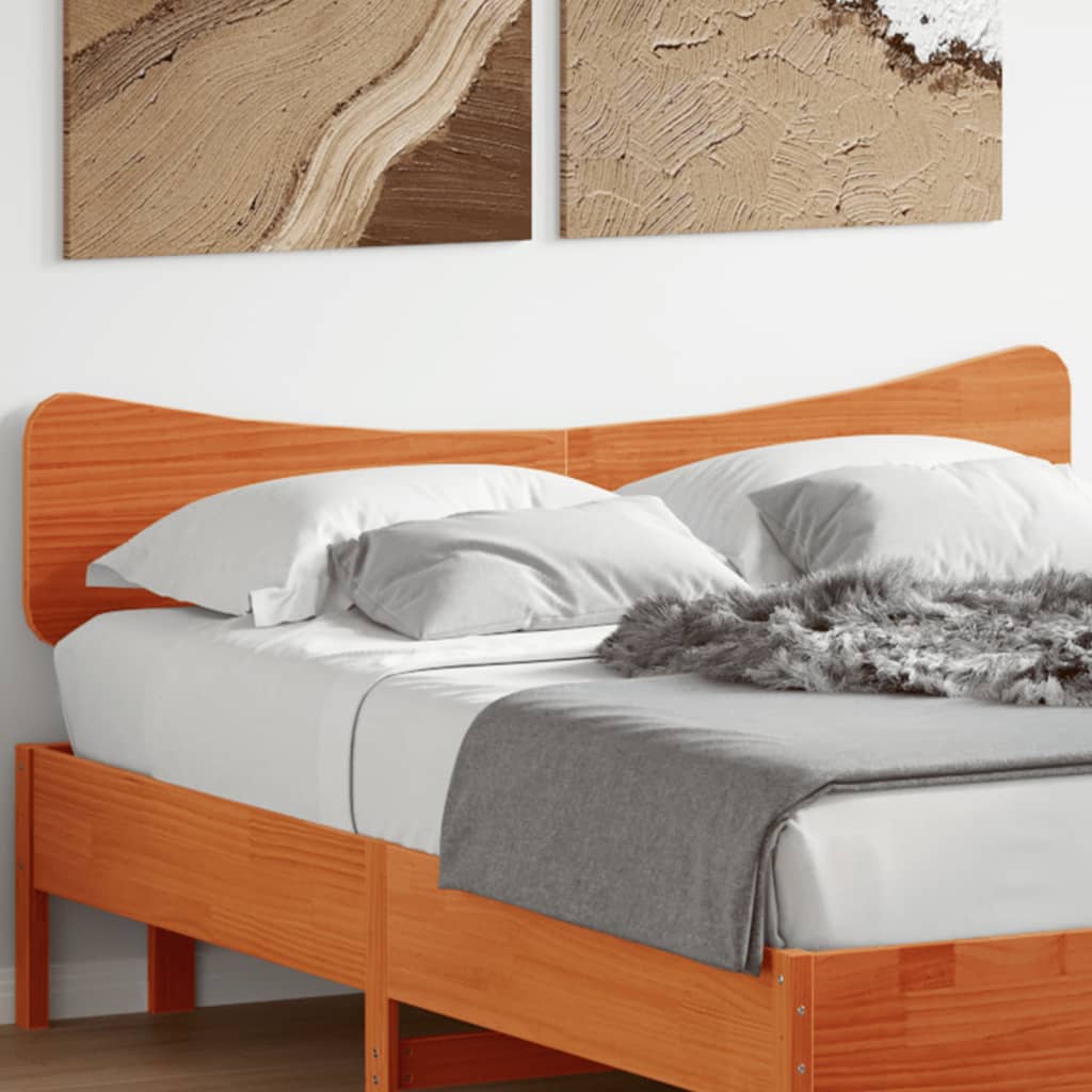 Hoofdbord 140 cm massief grenenhout wasbruin is nu te koop bij PeponiXL, paradijselijk wonen!