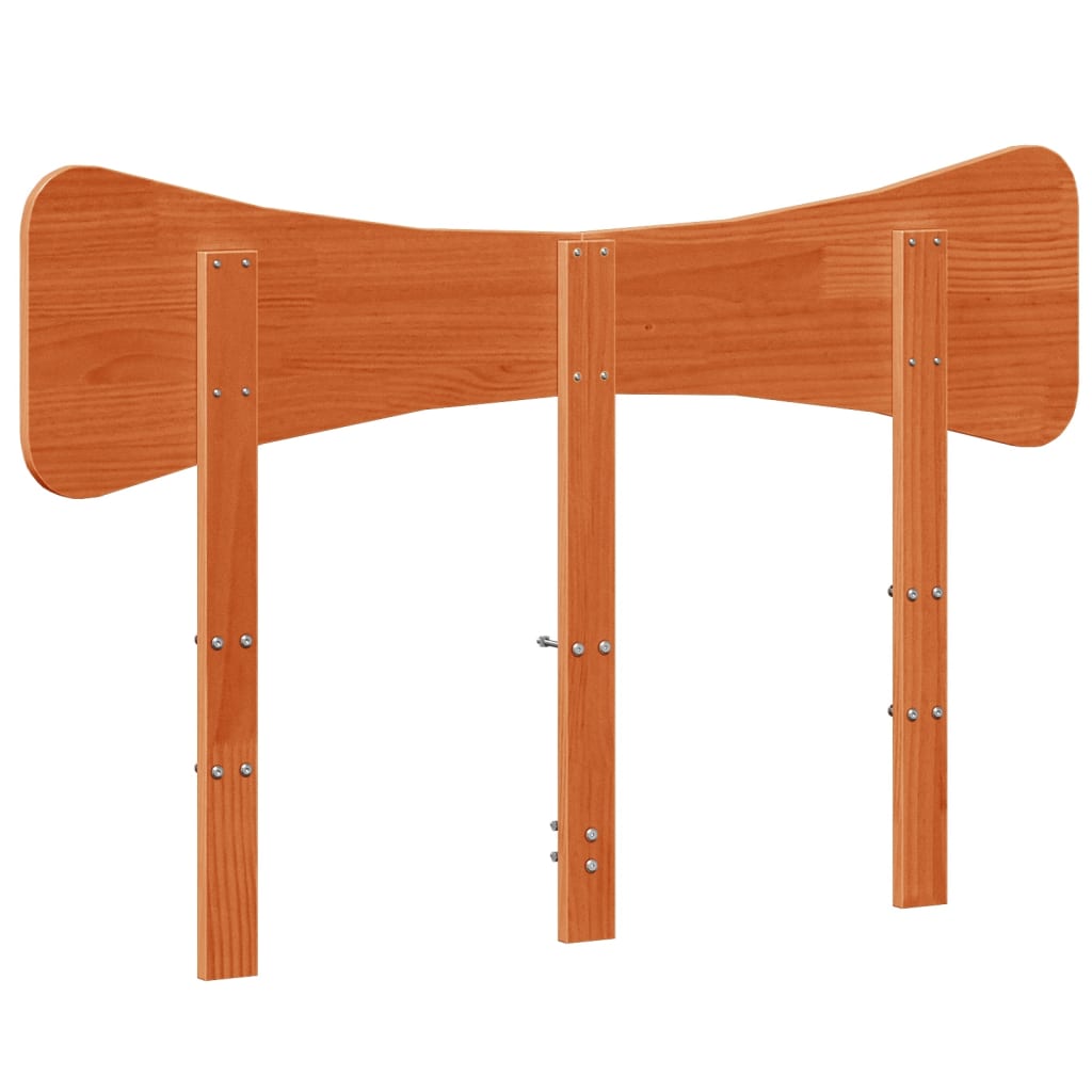 Hoofdbord 135 cm massief grenenhout wasbruin is nu te koop bij PeponiXL, paradijselijk wonen!