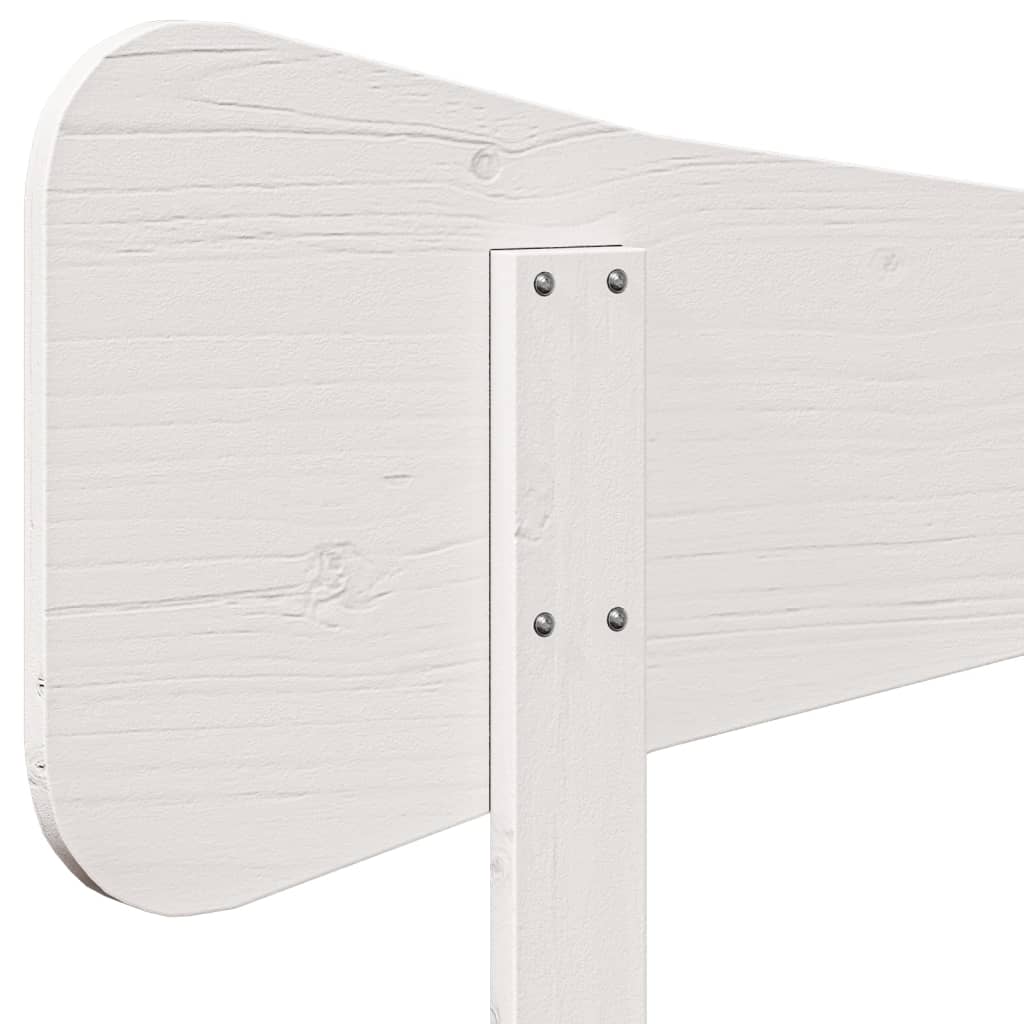 Hoofdbord 120 cm massief grenenhout wit is nu te koop bij PeponiXL, paradijselijk wonen!