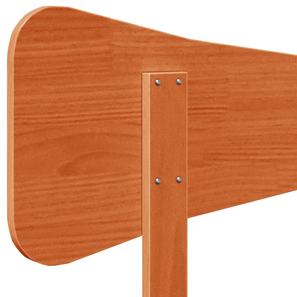 Hoofdbord 120 cm massief grenenhout wasbruin is nu te koop bij PeponiXL, paradijselijk wonen!