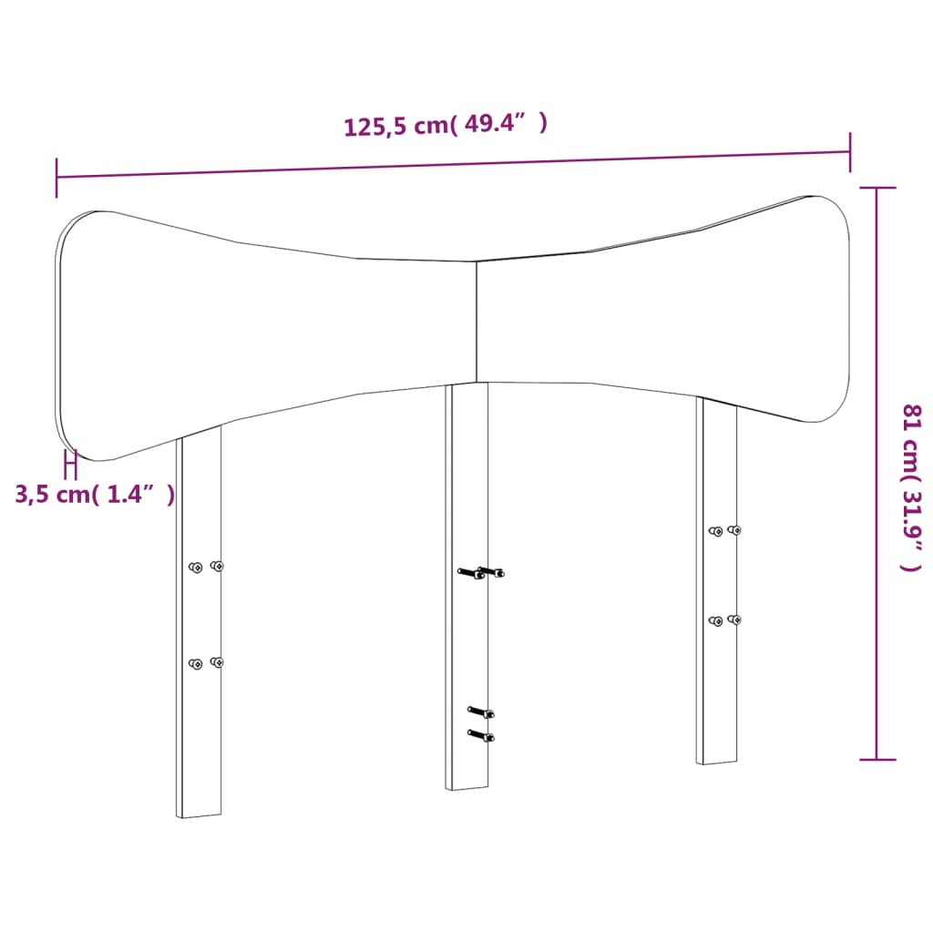 Hoofdbord 120 cm massief grenenhout wasbruin is nu te koop bij PeponiXL, paradijselijk wonen!