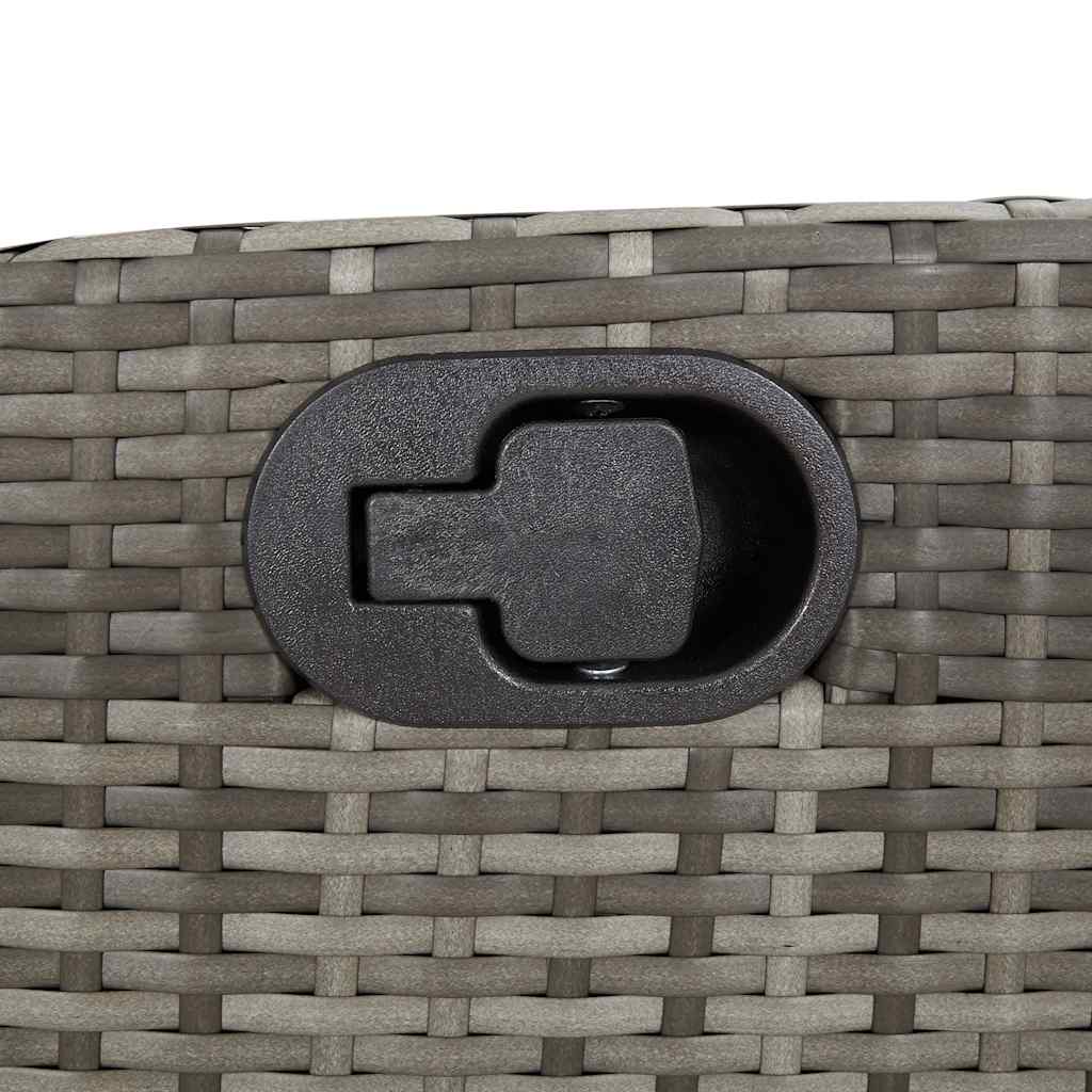 Tuinbankje verstelbaar met kussens poly rattan grijs is nu te koop bij PeponiXL, paradijselijk wonen!