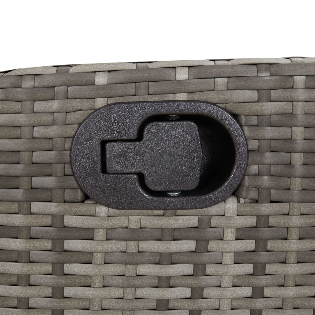 Tuinbankje verstelbaar met kussens poly rattan grijs is nu te koop bij PeponiXL, paradijselijk wonen!