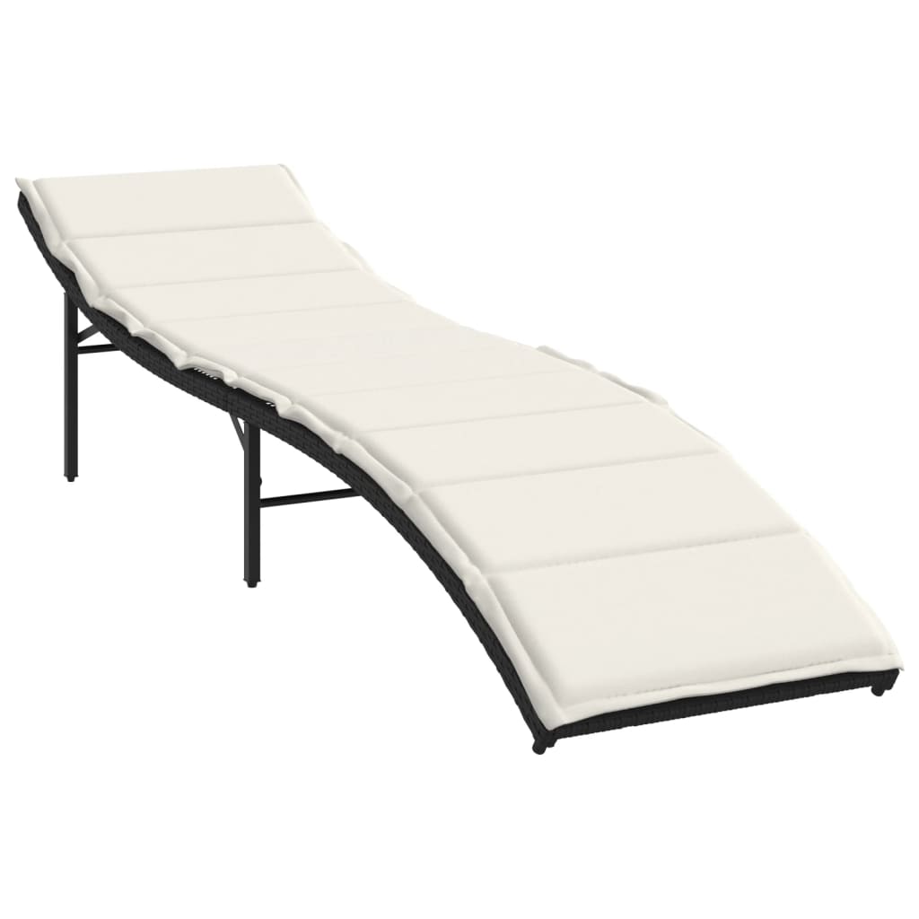 Ligbedden 2 st met tafel poly rattan zwart is nu te koop bij PeponiXL, paradijselijk wonen!