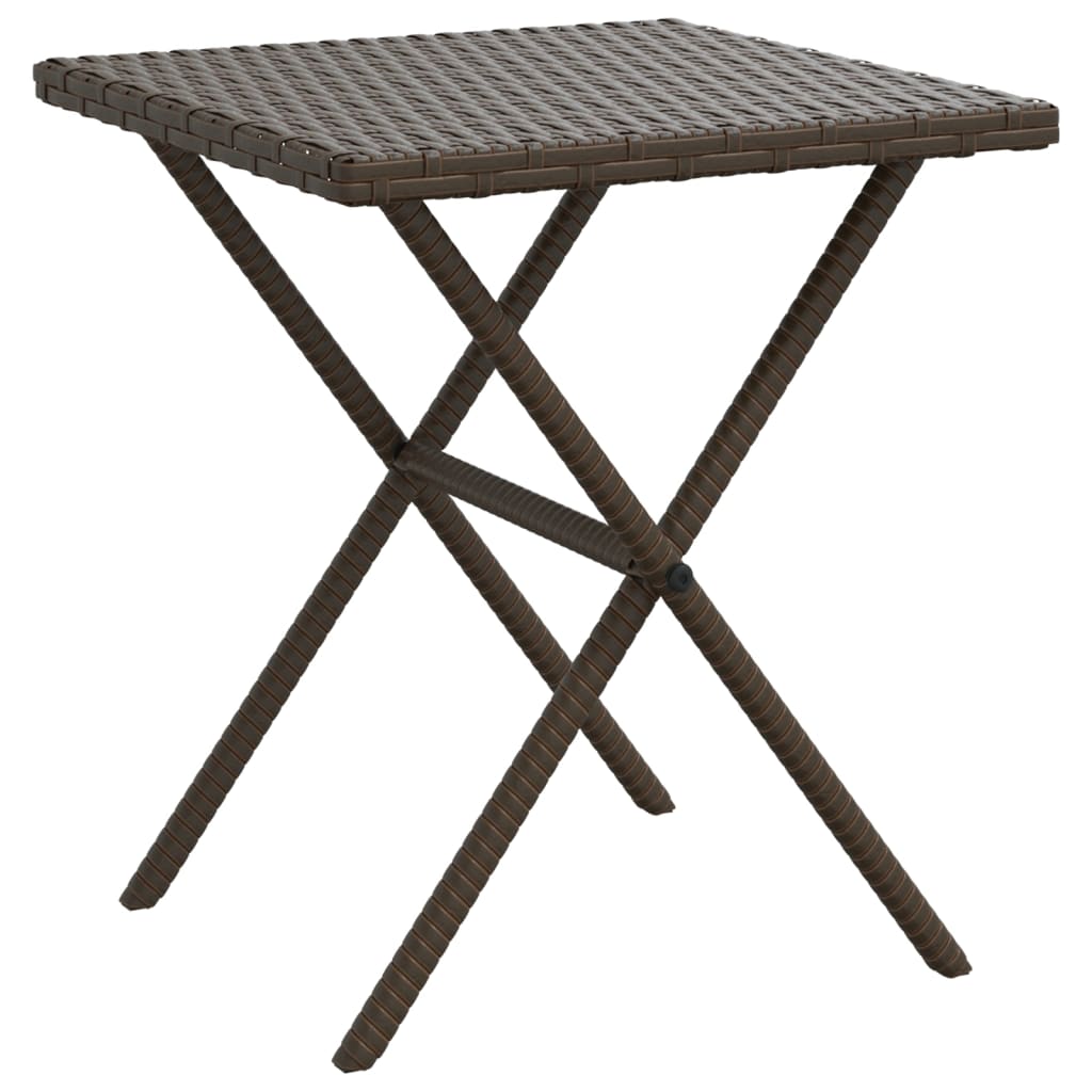 Ligstoelen 2 st met tafel poly rattan bruin is nu te koop bij PeponiXL, paradijselijk wonen!