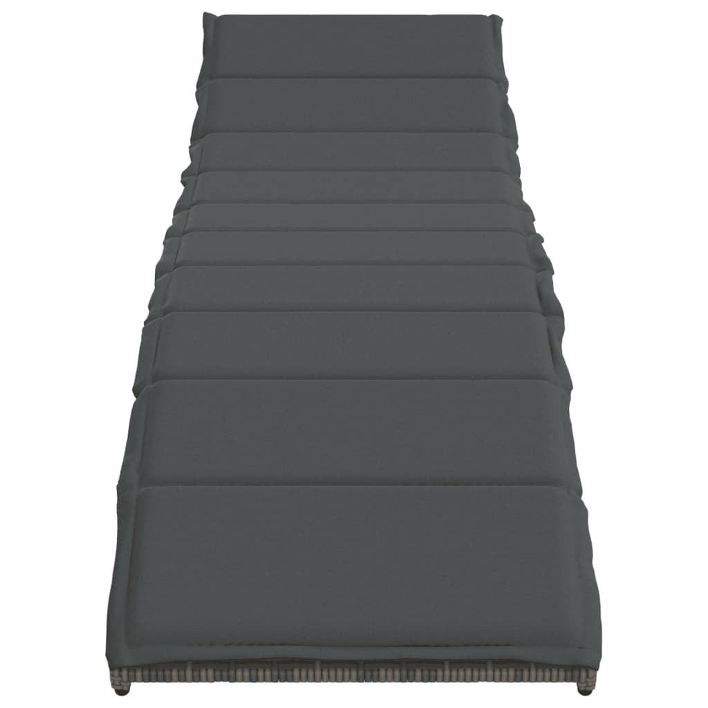 Ligbedden 2 st met tafel poly rattan grijs is nu te koop bij PeponiXL, paradijselijk wonen!