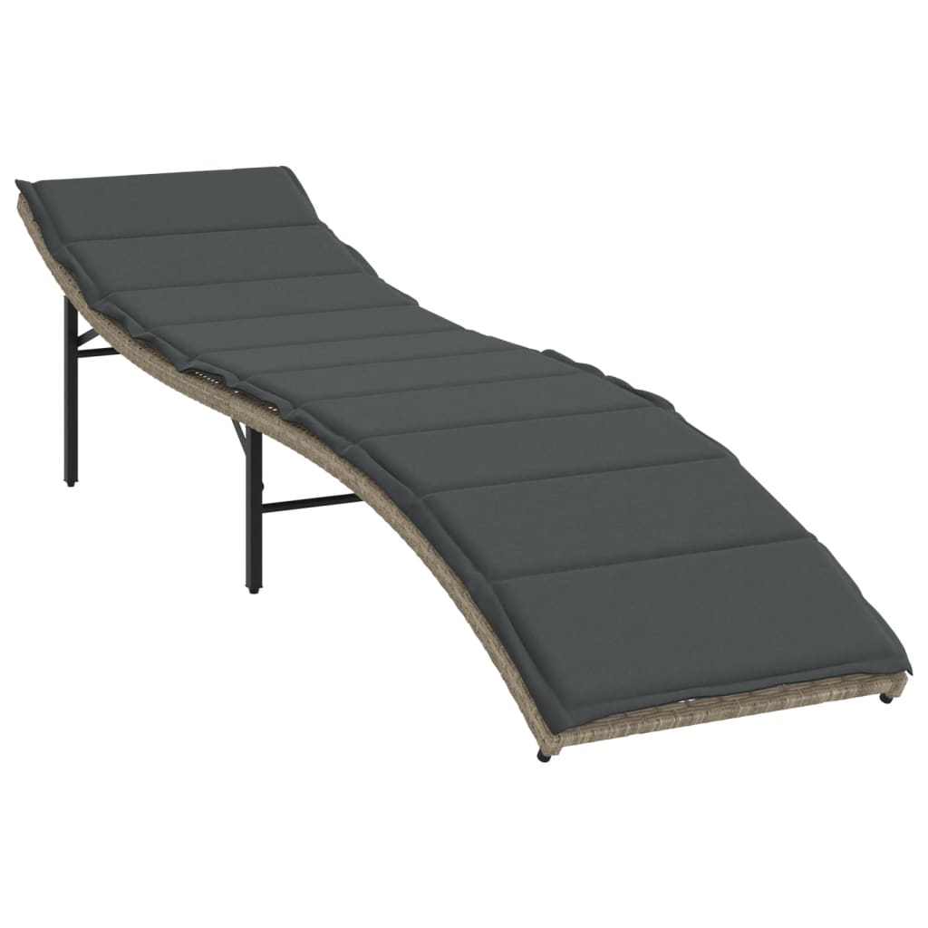 Ligbedden 2 st met tafel poly rattan lichtgrijs is nu te koop bij PeponiXL, paradijselijk wonen!