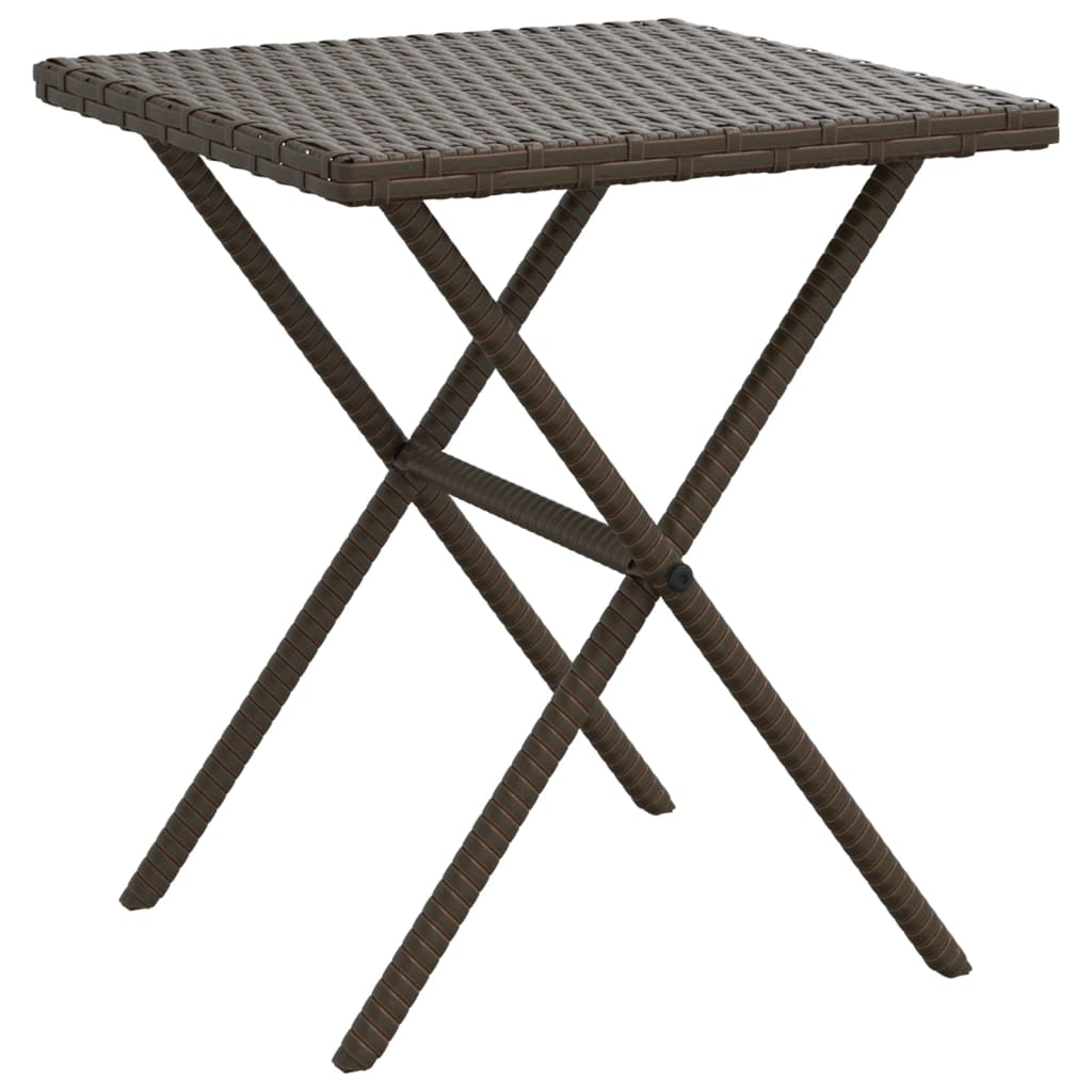 Ligstoelen 2 st met tafel poly rattan bruin is nu te koop bij PeponiXL, paradijselijk wonen!