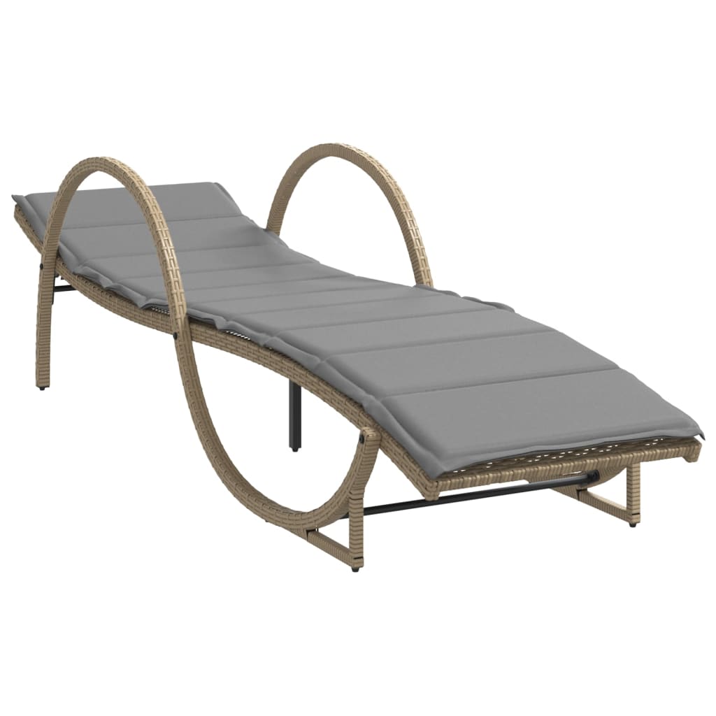 Ligstoelen 2 st met tafel poly rattan beige is nu te koop bij PeponiXL, paradijselijk wonen!