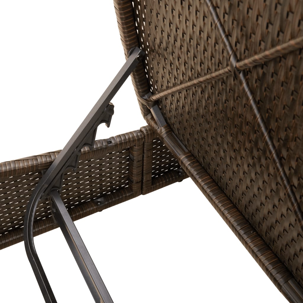 Ligbed 2-persoons met kussens poly rattan bruin is nu te koop bij PeponiXL, paradijselijk wonen!