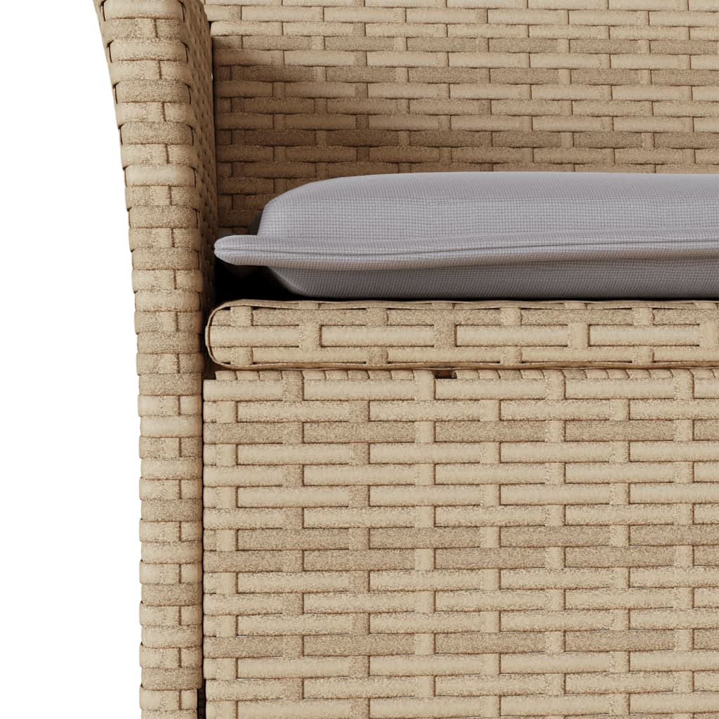 Tuinstoelen 2 st met kussens poly rattan beige is nu te koop bij PeponiXL, paradijselijk wonen!