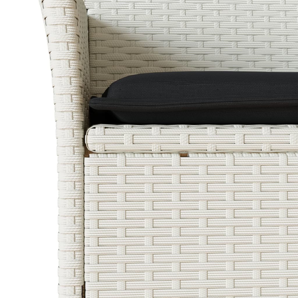 Tuinstoelen 2 st met kussens poly rattan wit is nu te koop bij PeponiXL, paradijselijk wonen!