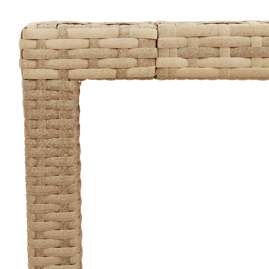 Tuintafel 150x90x75 cm poly rattan en massief acaciahout beige is nu te koop bij PeponiXL, paradijselijk wonen!