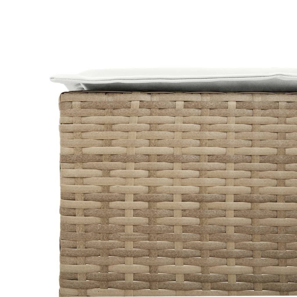Tuinbarkrukken 2 st met kussens poly rattan beige is nu te koop bij PeponiXL, paradijselijk wonen!