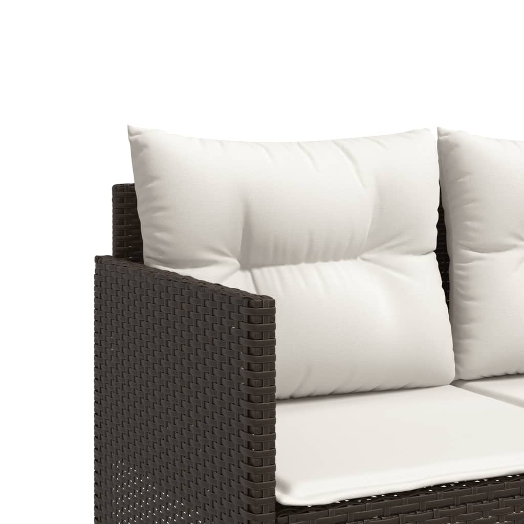 Ligbed met kussens poly rattan bruin is nu te koop bij PeponiXL, paradijselijk wonen!