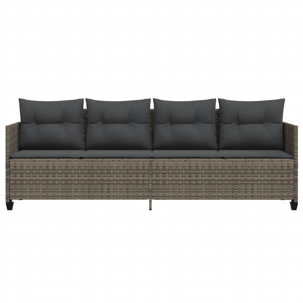 Ligbed met kussen poly rattan grijs is nu te koop bij PeponiXL, paradijselijk wonen!