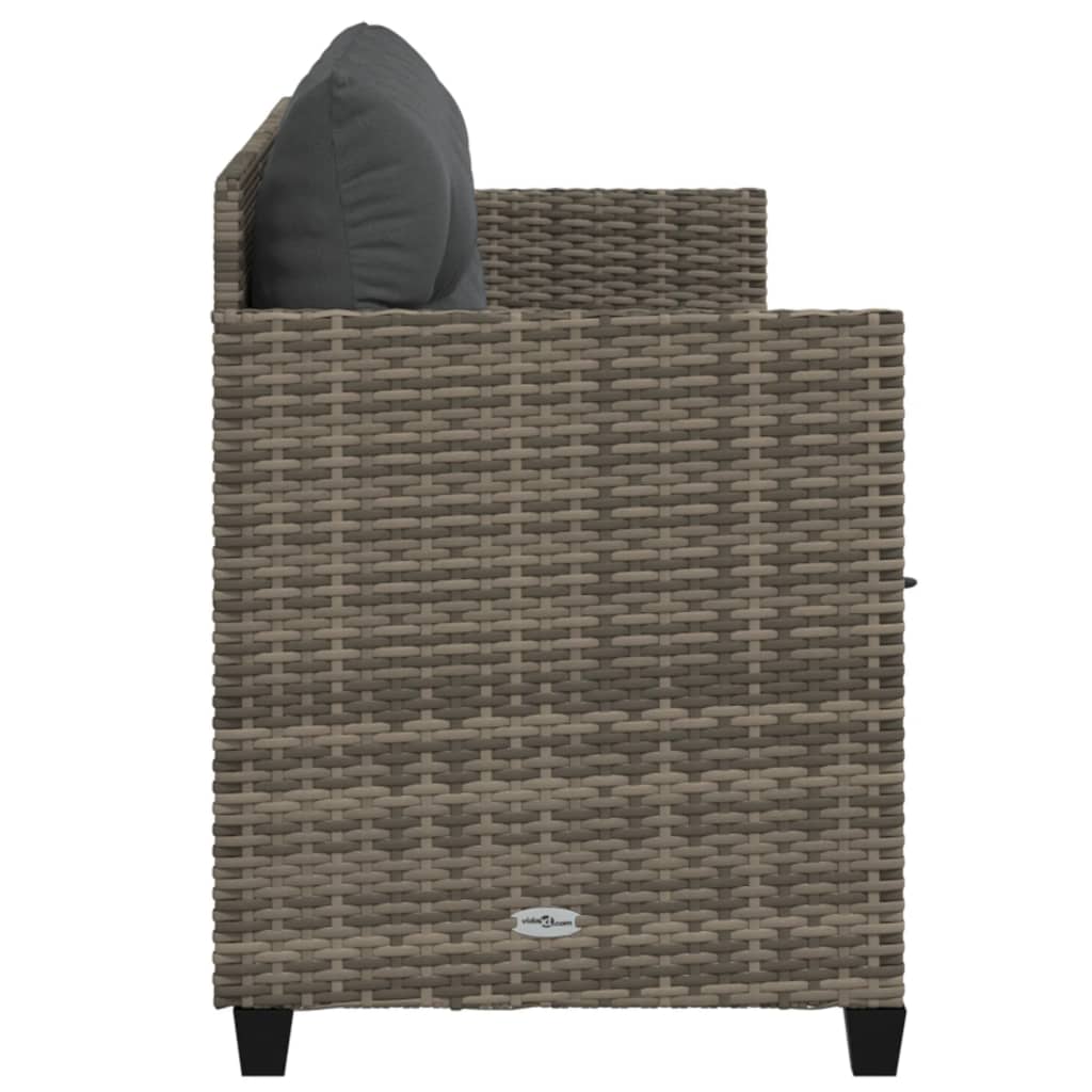 Ligbed met kussen poly rattan grijs is nu te koop bij PeponiXL, paradijselijk wonen!