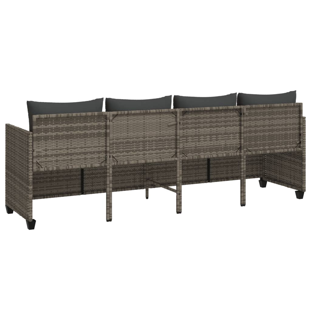 Ligbed met kussen poly rattan grijs is nu te koop bij PeponiXL, paradijselijk wonen!