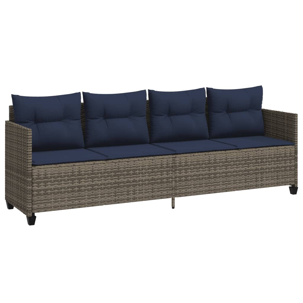 Ligbed met kussen poly rattan grijs is nu te koop bij PeponiXL, paradijselijk wonen!