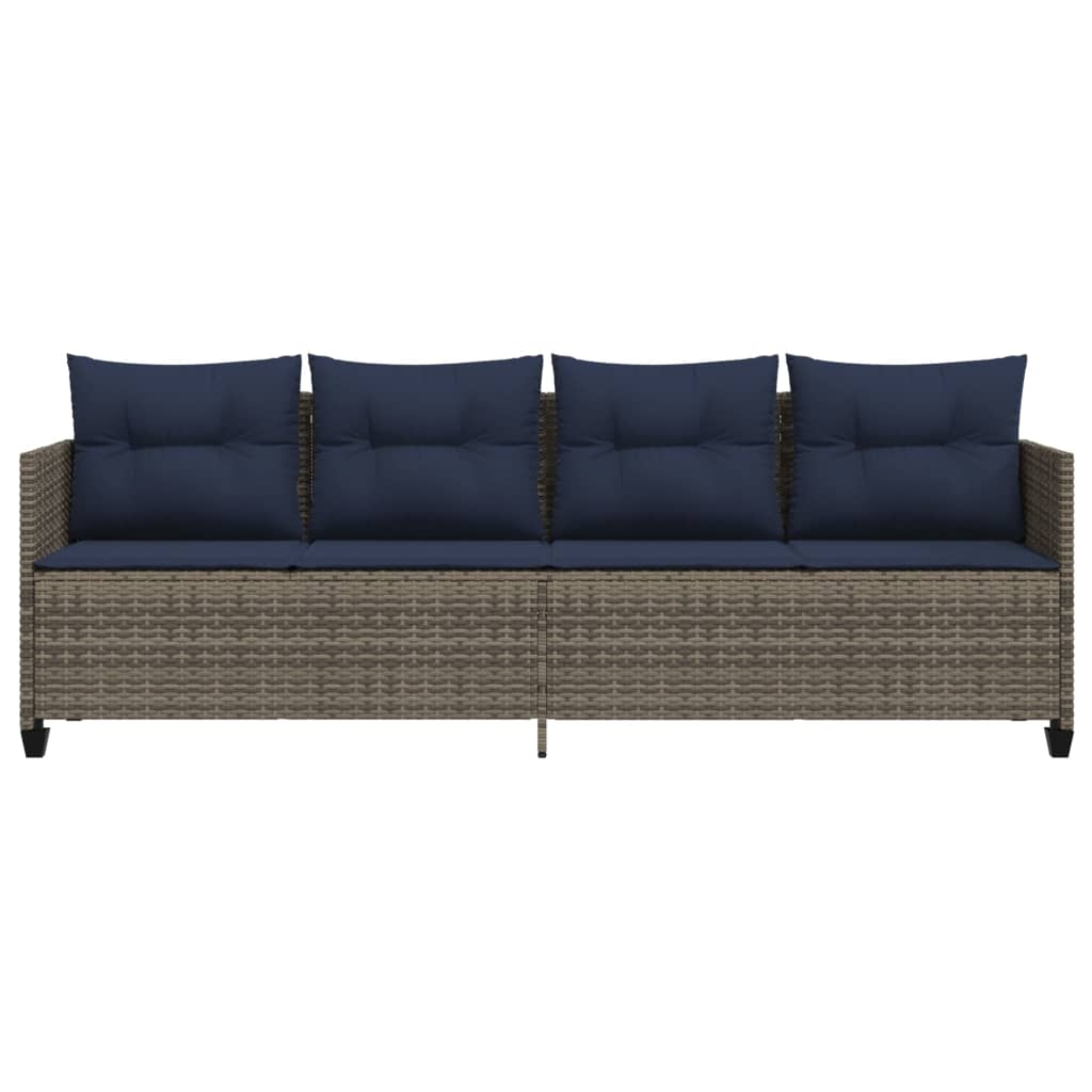 Ligbed met kussen poly rattan grijs is nu te koop bij PeponiXL, paradijselijk wonen!