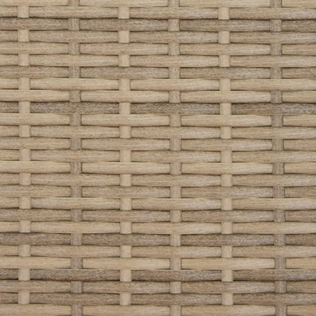 Ligbed met kussens poly rattan beige is nu te koop bij PeponiXL, paradijselijk wonen!
