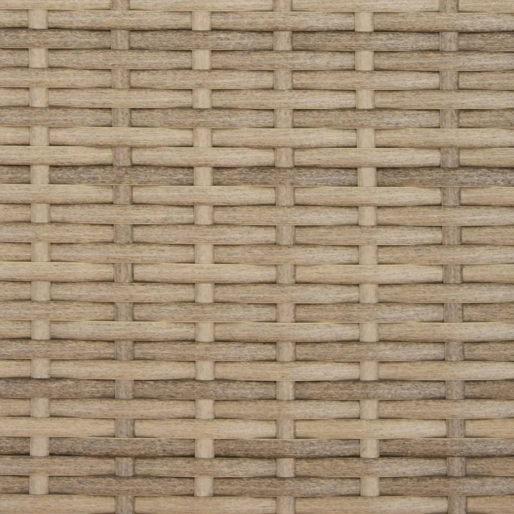 Ligbed met kussens poly rattan beige is nu te koop bij PeponiXL, paradijselijk wonen!