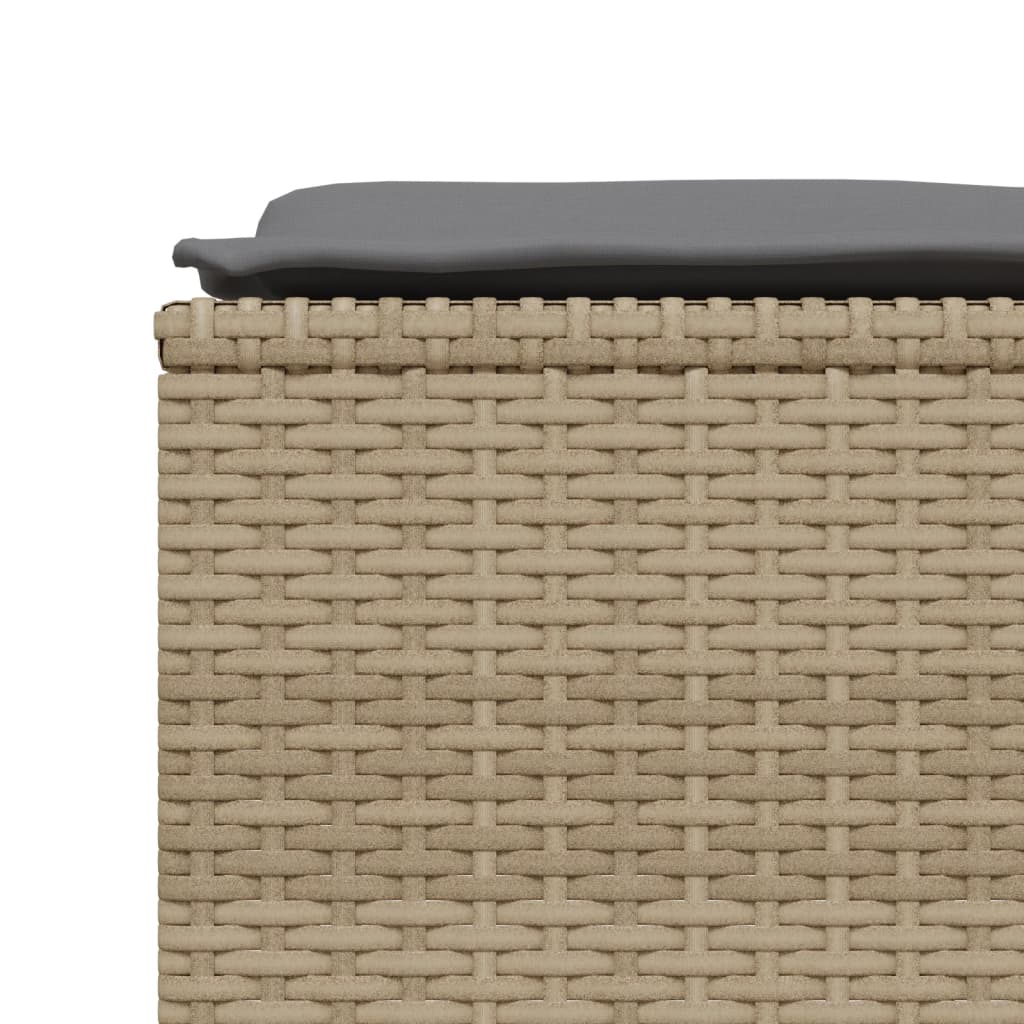 Tuinkrukken met kussens 4 st poly rattan beige is nu te koop bij PeponiXL, paradijselijk wonen!